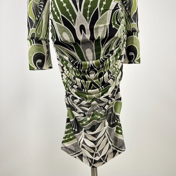 NWOT Farm Rio Lace Nature Tulle Midi Dress Long Sleeves Size S Multicolor - Picture 9 of 15